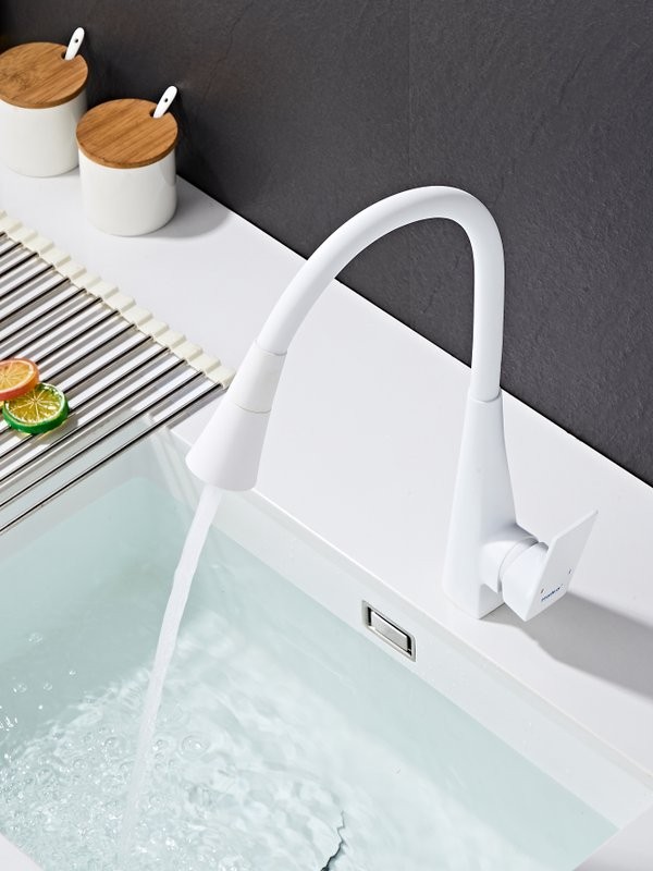 Смеситель для кухни Haiba HB73823-8 белый