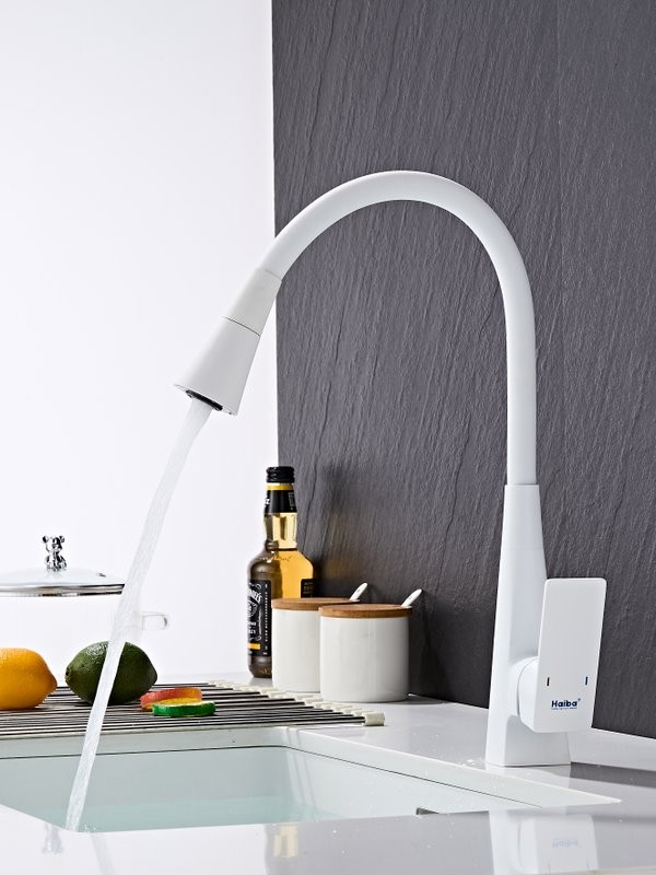 Смеситель для кухни Haiba HB73823-8 белый