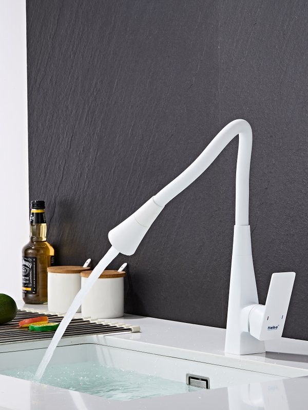 Смеситель для кухни Haiba HB73823-8 белый