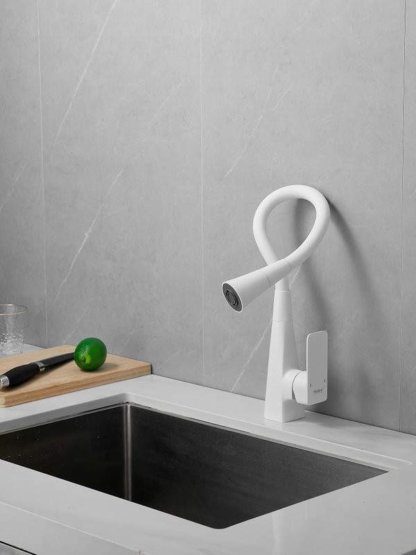 Смеситель для кухни Haiba HB73823-8 белый