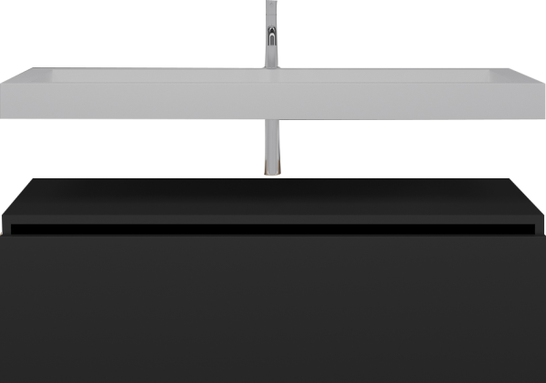 Тумба с раковиной Armadi Art Flat 120 подвесная, антрацит матовый