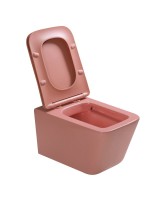 Унитаз подвесной SantiLine SL-5007P с микролифтом, персиковый матовый