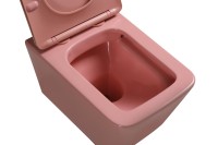 Унитаз подвесной SantiLine SL-5007P с микролифтом, персиковый матовый