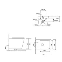 Унитаз подвесной SantiLine SL-5007P с микролифтом, персиковый матовый