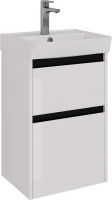 Тумба под раковину Lemark Combi 45 черная, белая глянцевая