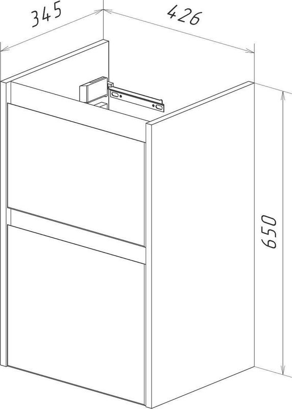 Тумба под раковину Lemark Combi 45 черная, белая глянцевая