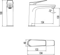 Смеситель для раковины Lemark Bronx LM3737BL черный