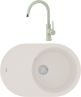 Комплект Мойка Lemark Lacha 760 9910058 жасмин + Смеситель Comfort LM3073PJS жасмин