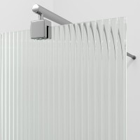 Душевая перегородка Wasserkraft Rur 30W 90 см, профиль хром, стекло рифленое