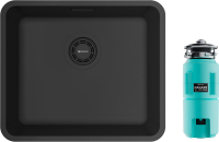 Комплект Мойка Omoikiri Omi 43-U/I Ultra Mini-GB графит + Измельчитель Nagare slim 1250-AZ azur blue
