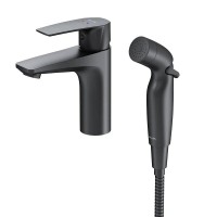 Комплект для раковины AM.PM Gem F90A03022 с гигиеническим душем, матовый черный