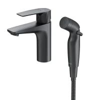 Комплект для раковины AM.PM Gem F90A03022 с гигиеническим душем, матовый черный