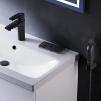 Комплект для раковины AM.PM Gem F90A03022 с гигиеническим душем, матовый черный