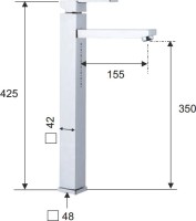Смеситель для раковины Remer Qubika Q11LXL