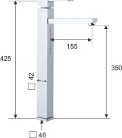 Смеситель для раковины Remer Qubika Q11LXL Смеситель для раковины Remer Qubika Q11LXL