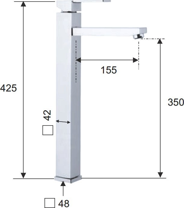 Смеситель для раковины Remer Qubika Q11LXL
