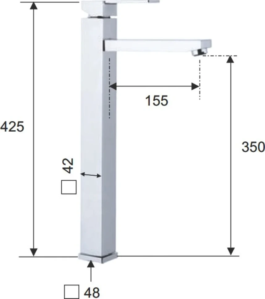 Смеситель для раковины Remer Qubika Q11LXL