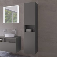 Шкаф пенал для ванной Keuco Stageline 32831 R, инокс матовый