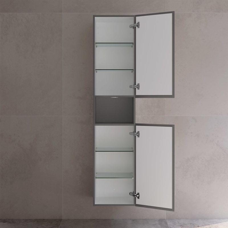 Шкаф пенал для ванной Keuco Stageline 32831 R, инокс матовый