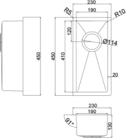 Дополнительная мойка Emar PVD A EMB-126A PVD Nano Golden