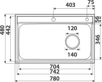Мойка кухонная Kaiser KSM-7848 Мойка кухонная Kaiser KSM-7848