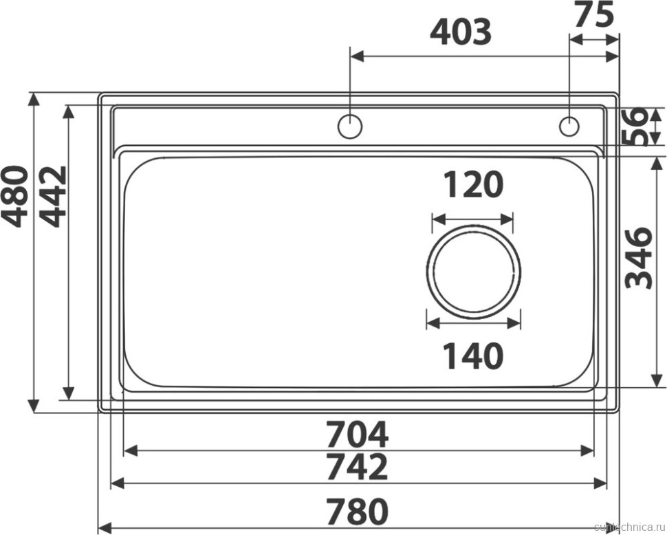Мойка кухонная Kaiser KSM-7848