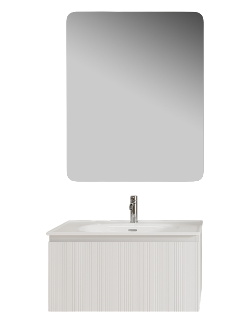 Мебель для ванной комнаты Sancos Code 80 подвесная, белая