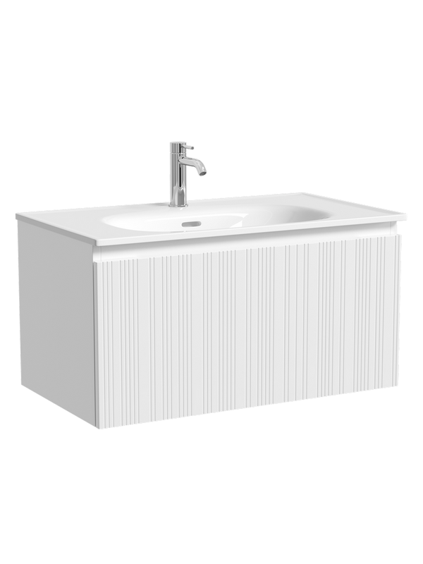 Мебель для ванной комнаты Sancos Code 80 подвесная, белая