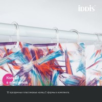 Штора для ванной IDDIS Base BX05P18i11 180х200, разноцветная