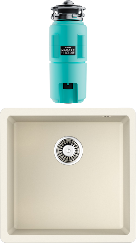 Комплект Мойка Omoikiri Bosen 44-U-WH белая + Измельчитель Nagare slim 1250-AZ azur blue