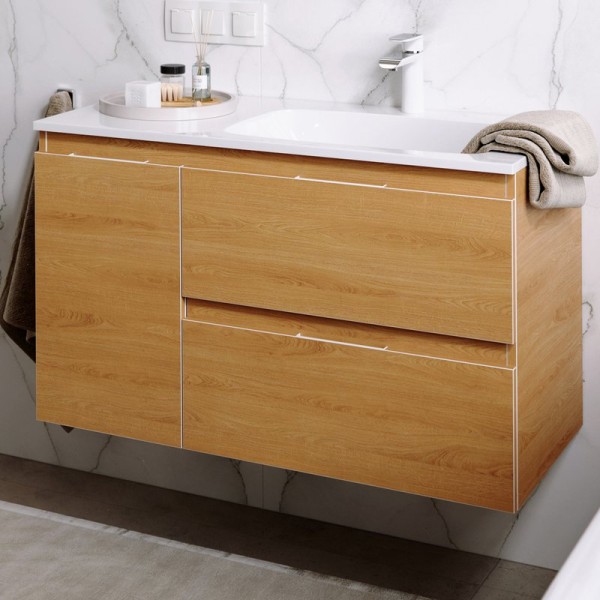 Тумба под раковину Aqwella 5 stars Accent 90 R, дуб золотой