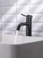 Смеситель для раковины РМС SUS128 SUS128BL-001F-1 черный Смеситель для раковины РМС SUS128 SUS128BL-001F-1 черный