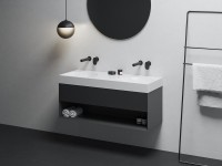 Тумба с раковиной Ravak Lite SD 120 матовая черная Тумба с раковиной Ravak Lite SD 120 матовая черная