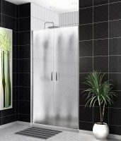 Душевая дверь в нишу BelBagno Uno UNO-B-2-110-CH-Cr стекло рифленое