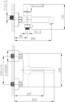 Смеситель для ванны с душем Haiba HB814 HB60814
