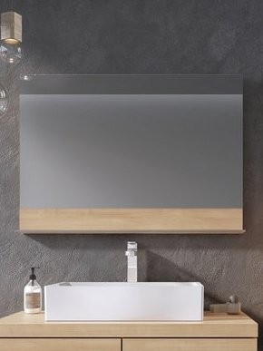 Зеркало Ravak Formy 120 дуб, с полкой