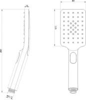 Душевая лейка Lemark LM8123GM графит Душевая лейка Lemark LM8123GM графит