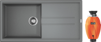 Комплект Мойка Omoikiri Tedori 100-FR leningrad grey + Измельчитель Nagare 1000