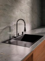 Мойка кухонная РМС MRK-7851BL-R c дозатором, графит