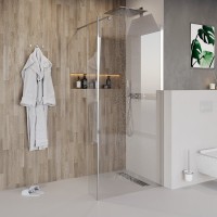 Душевая перегородка Niagara Nova NG-664-11 110x195 профиль хром, стекло прозрачное