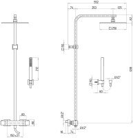 Душевая стойка Paini Dax-R 84PZ689TH Душевая стойка Paini Dax-R 84PZ689TH