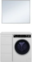 Мебель для ванной комнаты Brevita Grafit 40 L, под стиральную машину, раковина Гавана 100