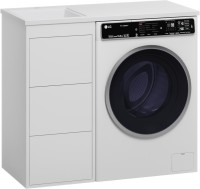 Мебель для ванной комнаты Brevita Grafit 40 L, под стиральную машину, раковина Гавана 100