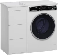 Мебель для ванной комнаты Brevita Grafit 40 L, под стиральную машину, раковина Гавана 100