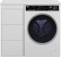 Мебель для ванной комнаты Brevita Grafit 40 L, под стиральную машину, раковина Гавана 100