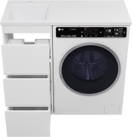 Мебель для ванной комнаты Brevita Grafit 40 L, под стиральную машину, раковина Гавана 100