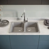 Мойка кухонная Domaci Болонья М-260-006 светло-серая Мойка кухонная Domaci Болонья М-260-006 светло-серая