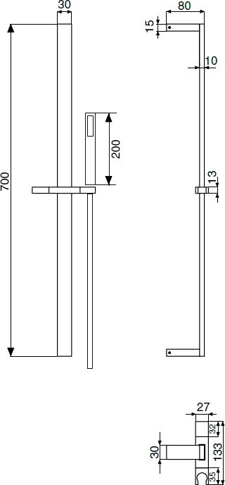 Душевой гарнитур Cezares Articoli Vari CZR-L-SD-03/24 золото