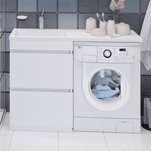 Тумба под раковину Emmy Джерси 120 под стиральную машину