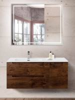 Тумба с раковиной BelBagno Etna L, 100 2 ящика, дверца, rovere moro